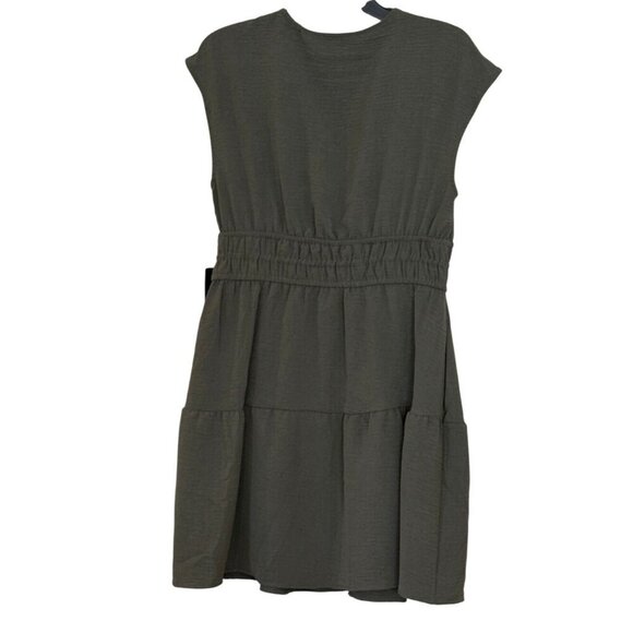 Rachel Zoe Women's V Neck Tiered Dress Green Tie Waist Size XL NWT - Picture 2 of 7